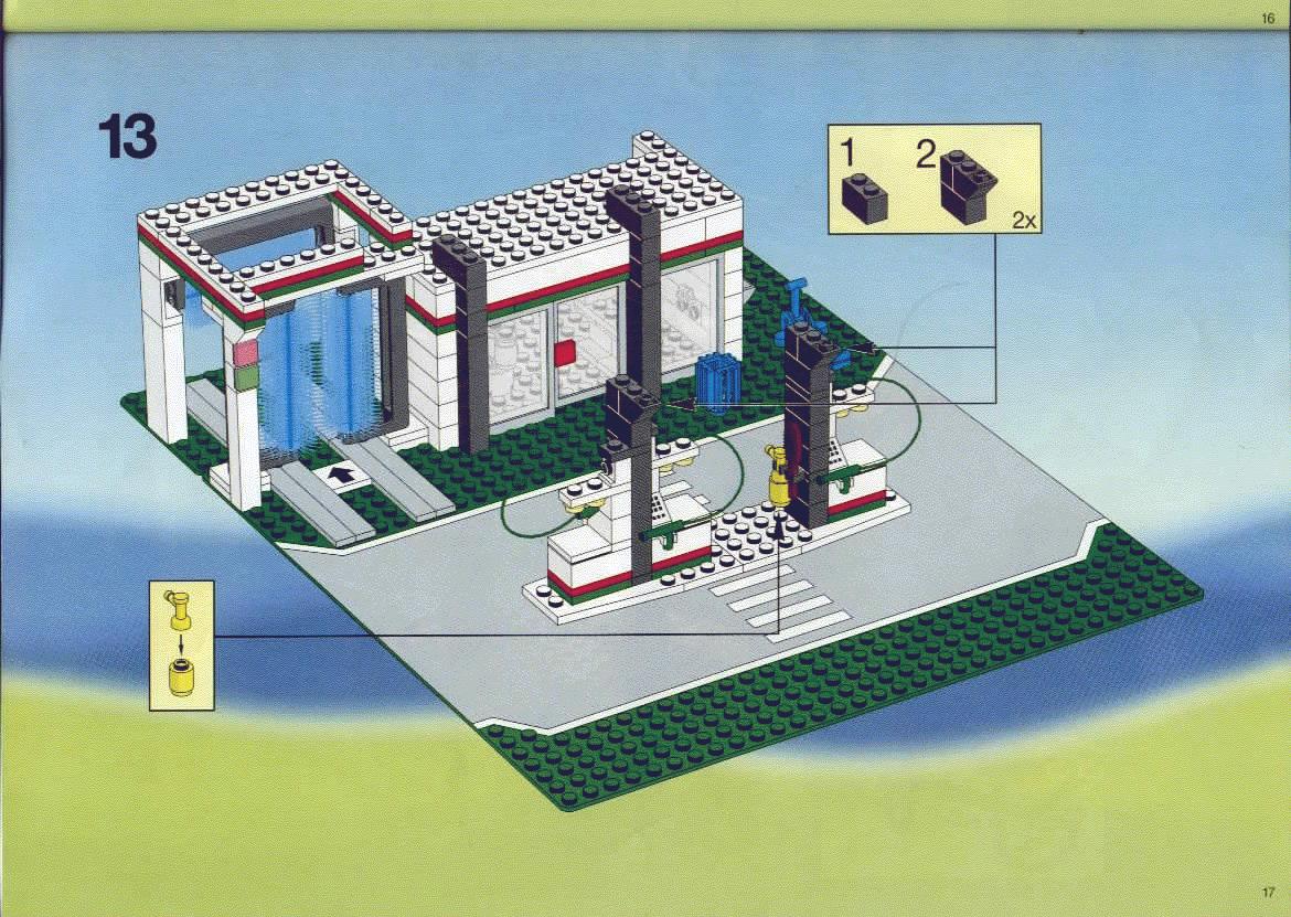 Набор LEGO 6397 Заправка и мойка (Сити Классик - Заправка). Инструкция,  состав деталей.